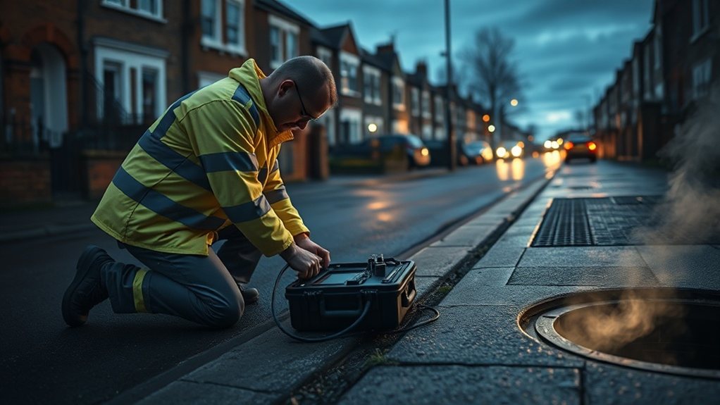 No-dig underground leak detection equipment in Hendon